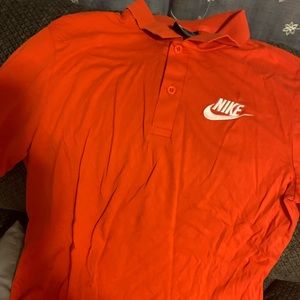 Men’s small dri-fit polo, orange. Brand - Nike